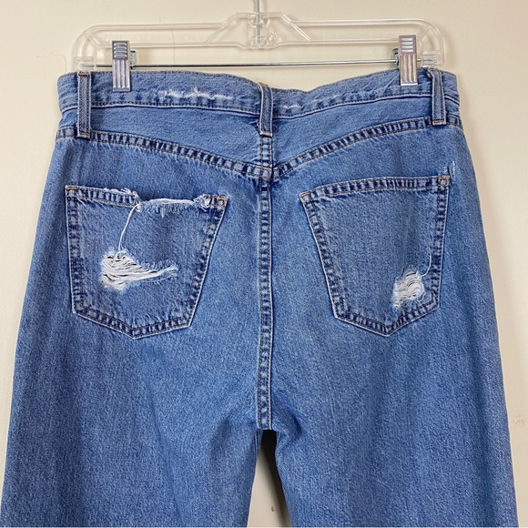 Current/Elliott The Original Straight Prep Destroy Cut Hem Denim Jeans Womens 28 - Picture 10 of 11